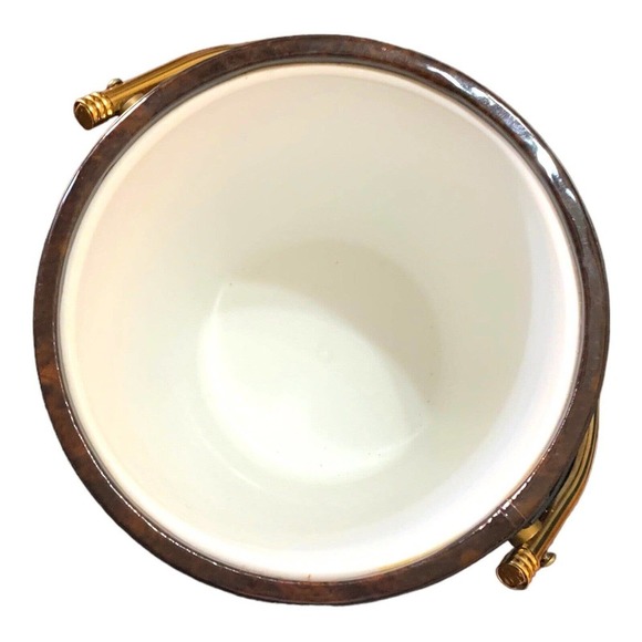 Vintage Shelton Ware Faux Burl & Gold Color Ice Champagne Bucket NYC A Towle Co. - Picture 6 of 10